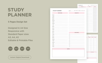 Study Planning Pages Set V-18