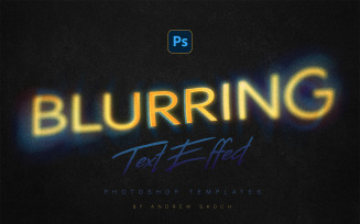 Blurred Text Effect - Photoshop Template