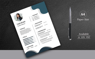 Emerald Color Resume Template