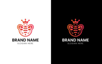 Honey bee queen logo-12-542