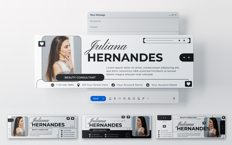 Minimalist Elegant Email Signature Corporate Identity