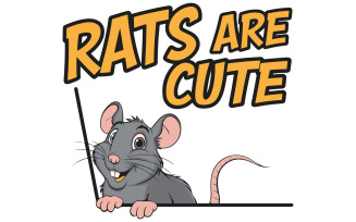 A illustration of a cartoon rat art
