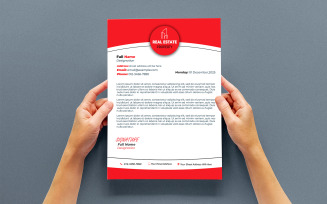 Bold Typography Letterhead Design | Editable PSD Business Template