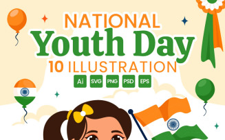 10 International Youth Day of India Illustration