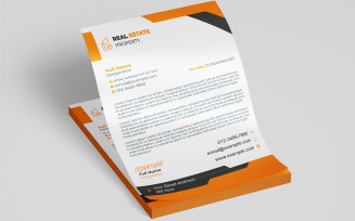 Modern Minimal Letterhead Template | Editable PSD Business Branding