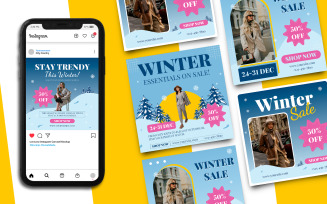 Winter Sale Instagram Post Template 112