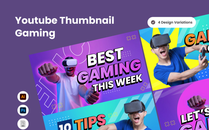 Gaming YouTube Thumbnail Design Social Media