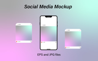Instagram carousel or slide pages interface vector mockup