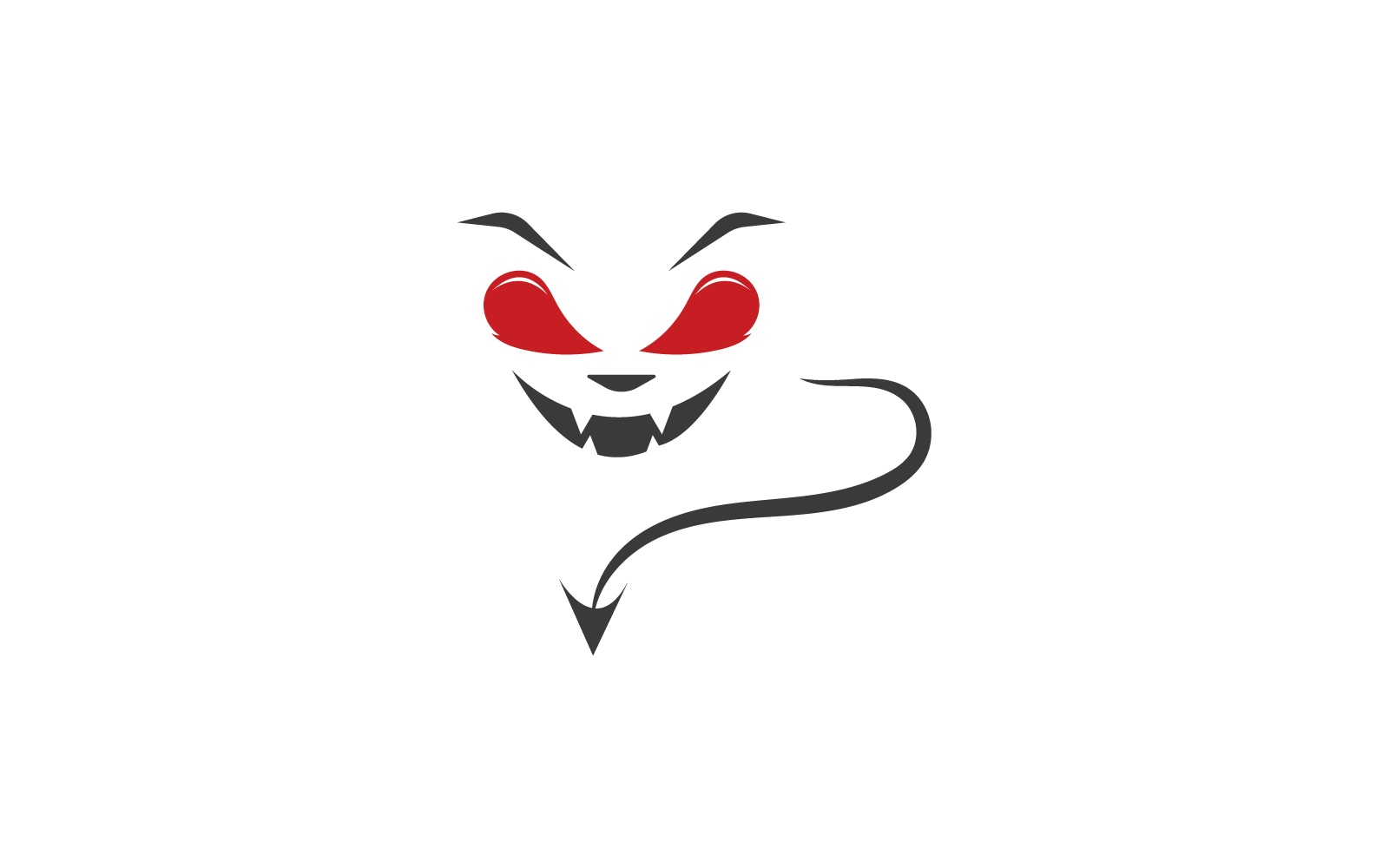 Devil logo flat design icon template