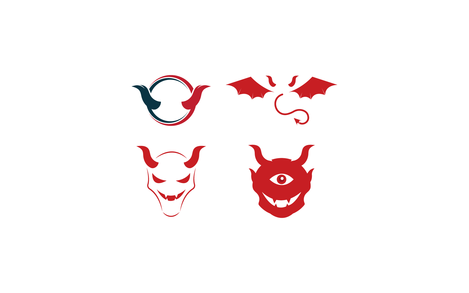 Devil logo vector icon design template
