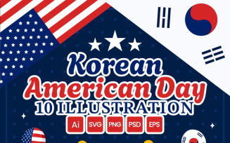 10 Korean American Day Illustration
