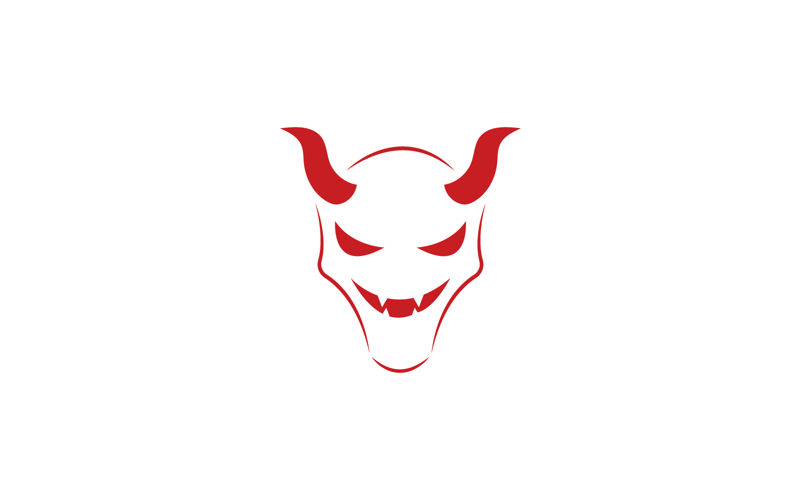 Şeytan logo vektör şablon simgesi