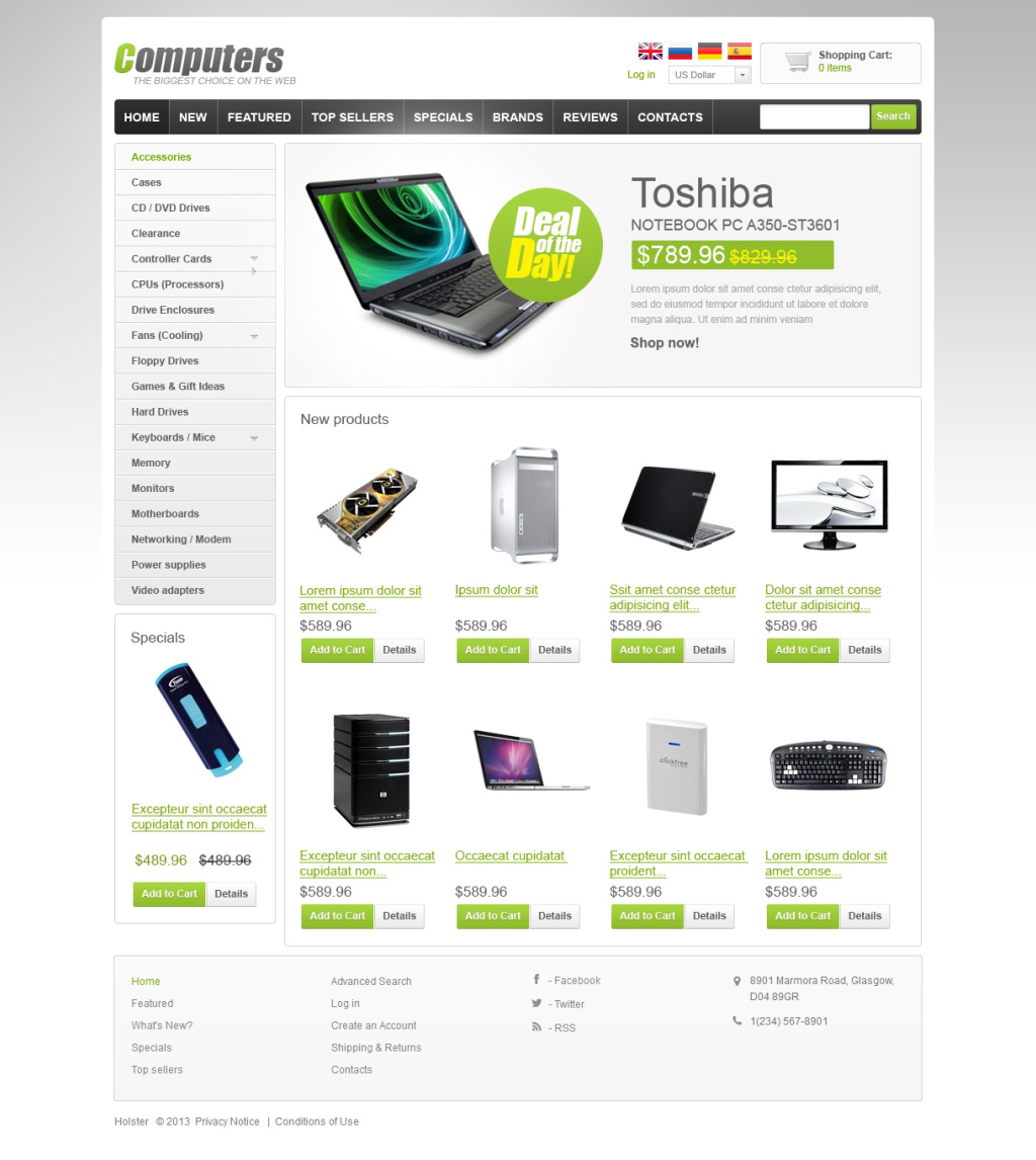 Demo Preview for Computer Store Template 47091