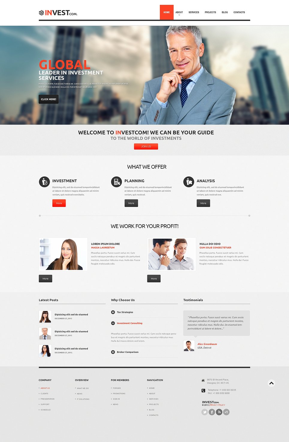 Investment Company Responsive WordPress Theme New Screenshots BIG