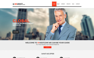 Investment Company Responsive WordPress Theme
