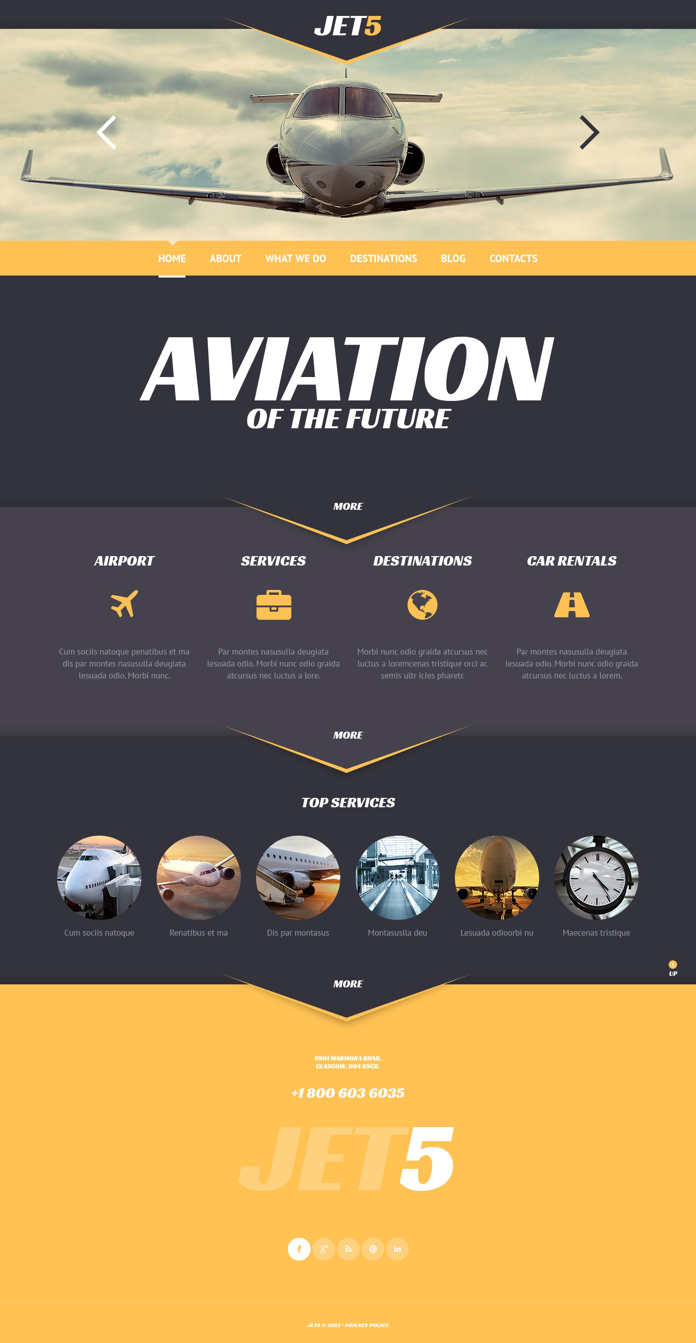 "Private Airlines" Responsive WordPress thema №47005
