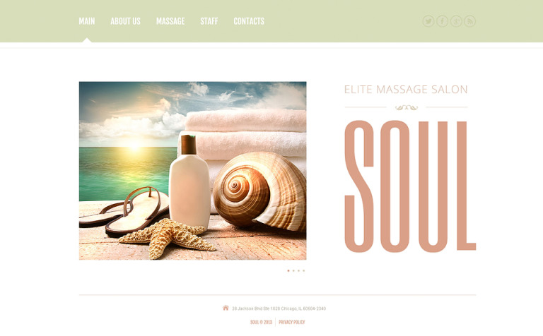 Spa Accessories Bootstrap Website Theme Big Screenshot Spa Accessories Website Template New Screenshots BIG