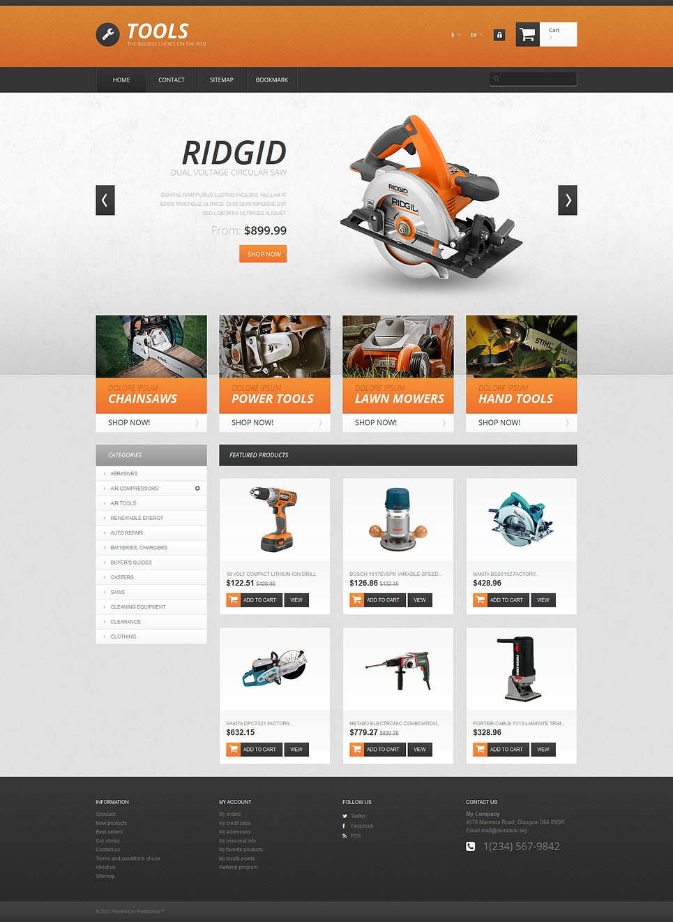 Tools PrestaShop Theme New Screenshots BIG