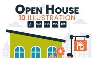 10 New Home Open House Illustration