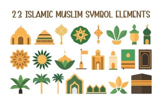 23 Islamic Symbol Elements