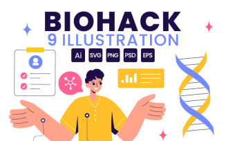 9 Biohacking Technology Illustration
