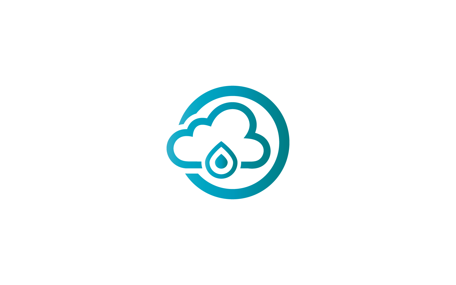 Bulut logo tasarım çizim şablonu