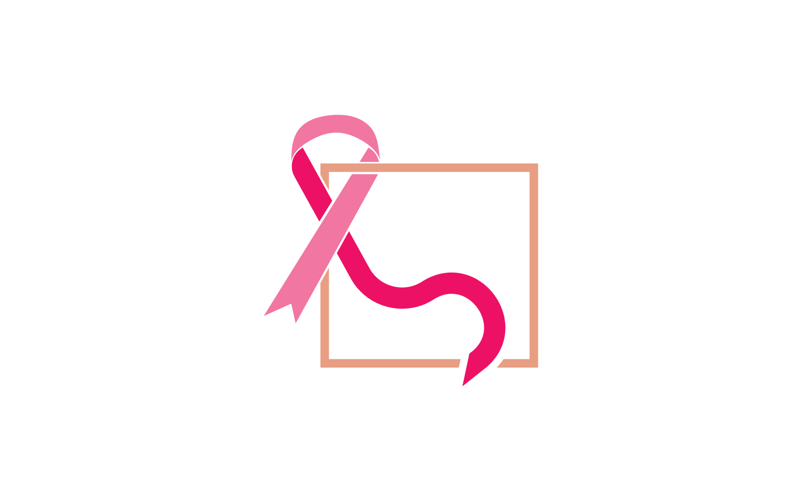 Cancer awareness ribbon design icon template Logo Template