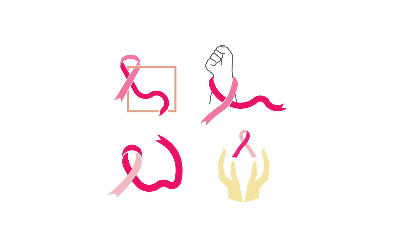 Cancer awareness ribbon design illustration vector