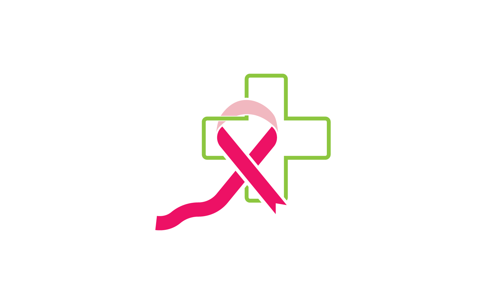 Cancer awareness ribbon design template