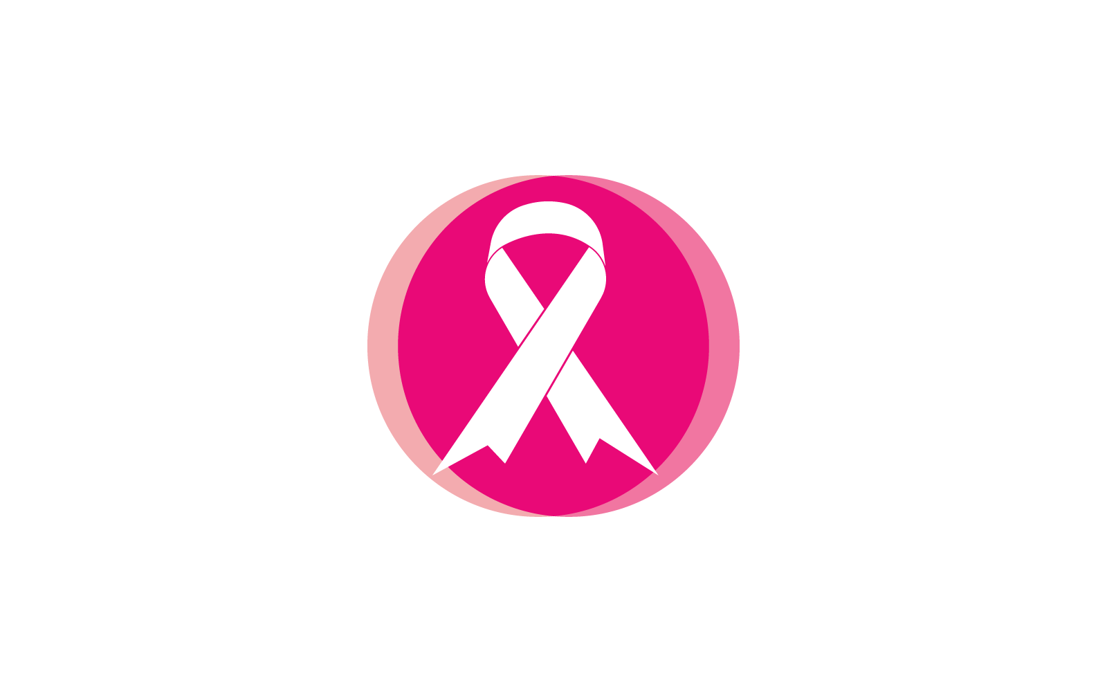 Cancer awareness ribbon flat design vector template