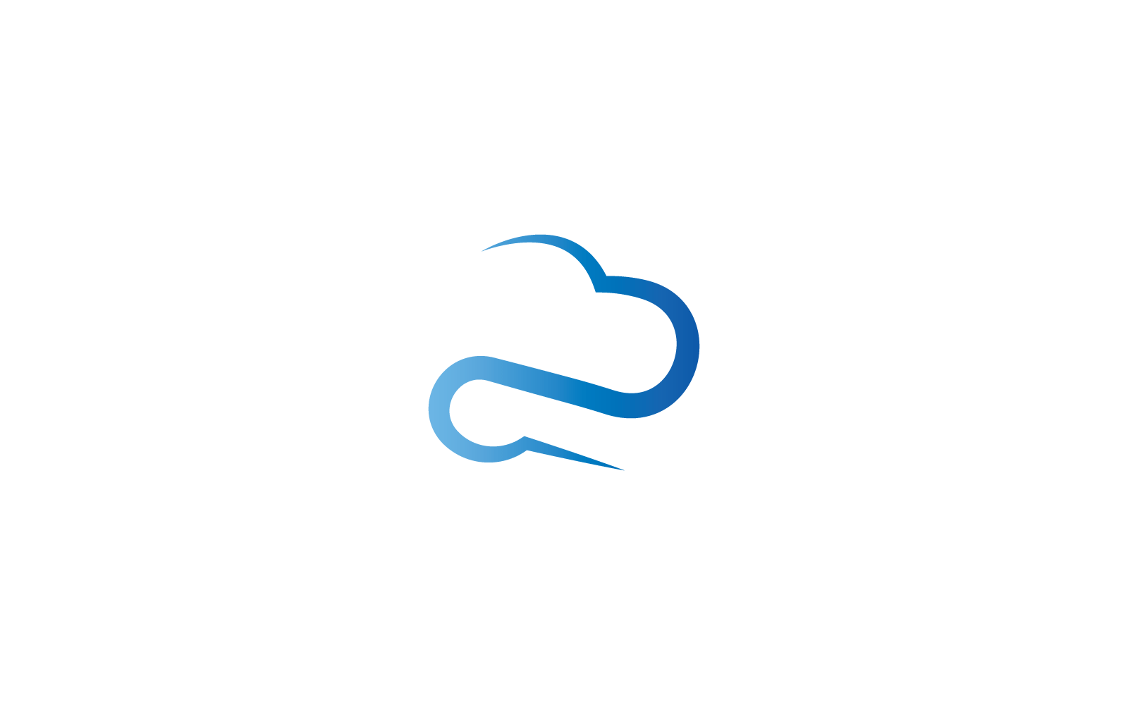 Cloud logo flat design illustration vector