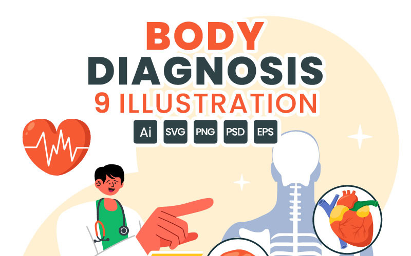 9 Body Diagnosis Illustration