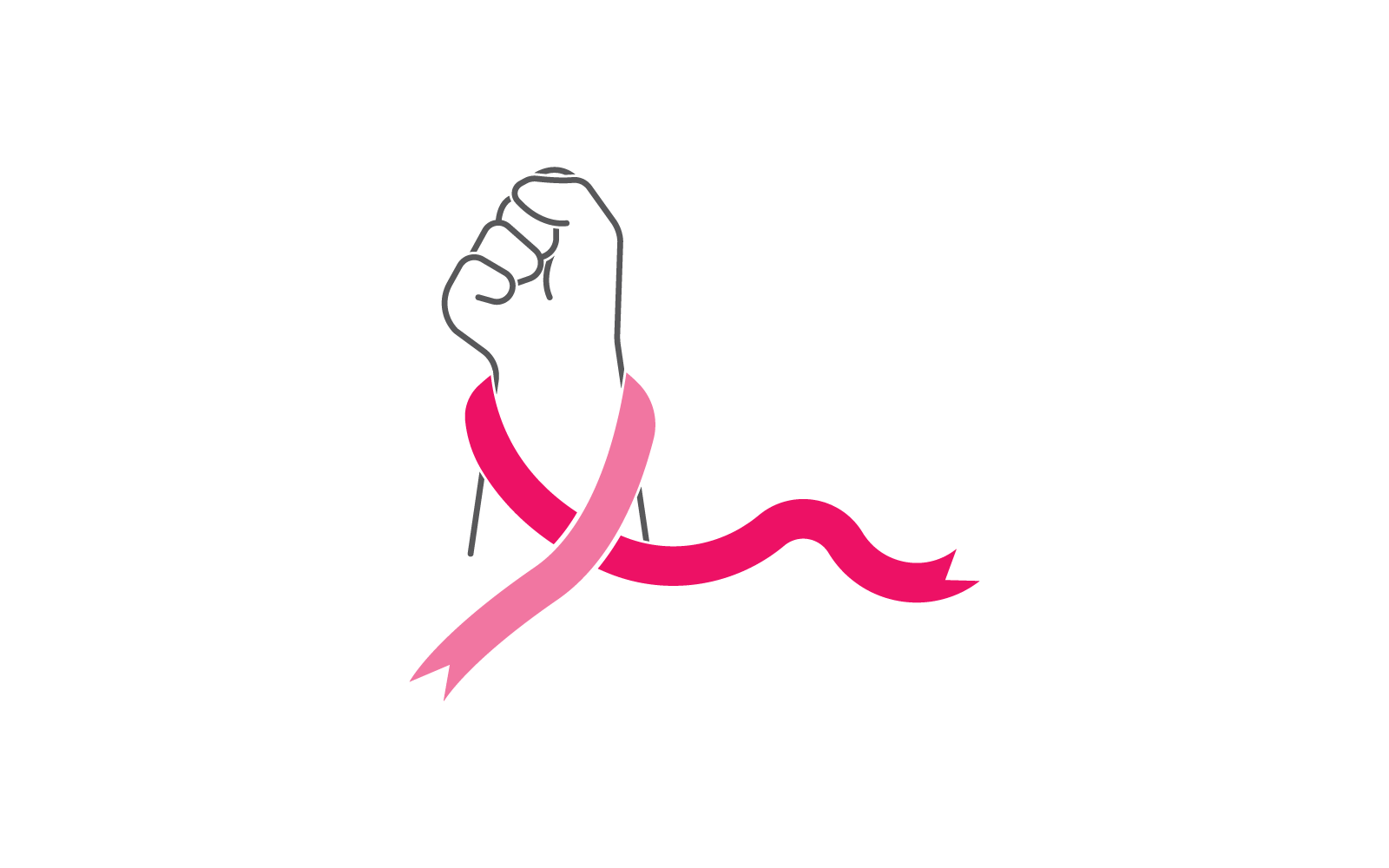 Modello di illustrazione del design del nastro di sensibilizzazione sul cancro