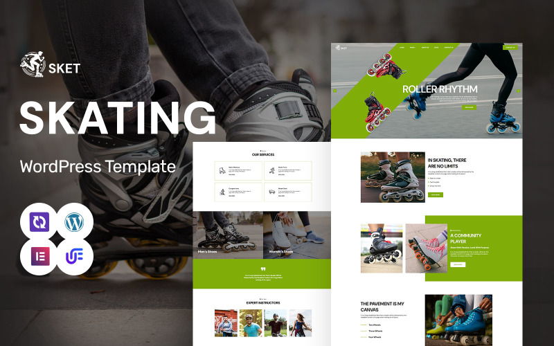 Sket - Skating School And Club WordPress Elementor Theme WordPress Theme