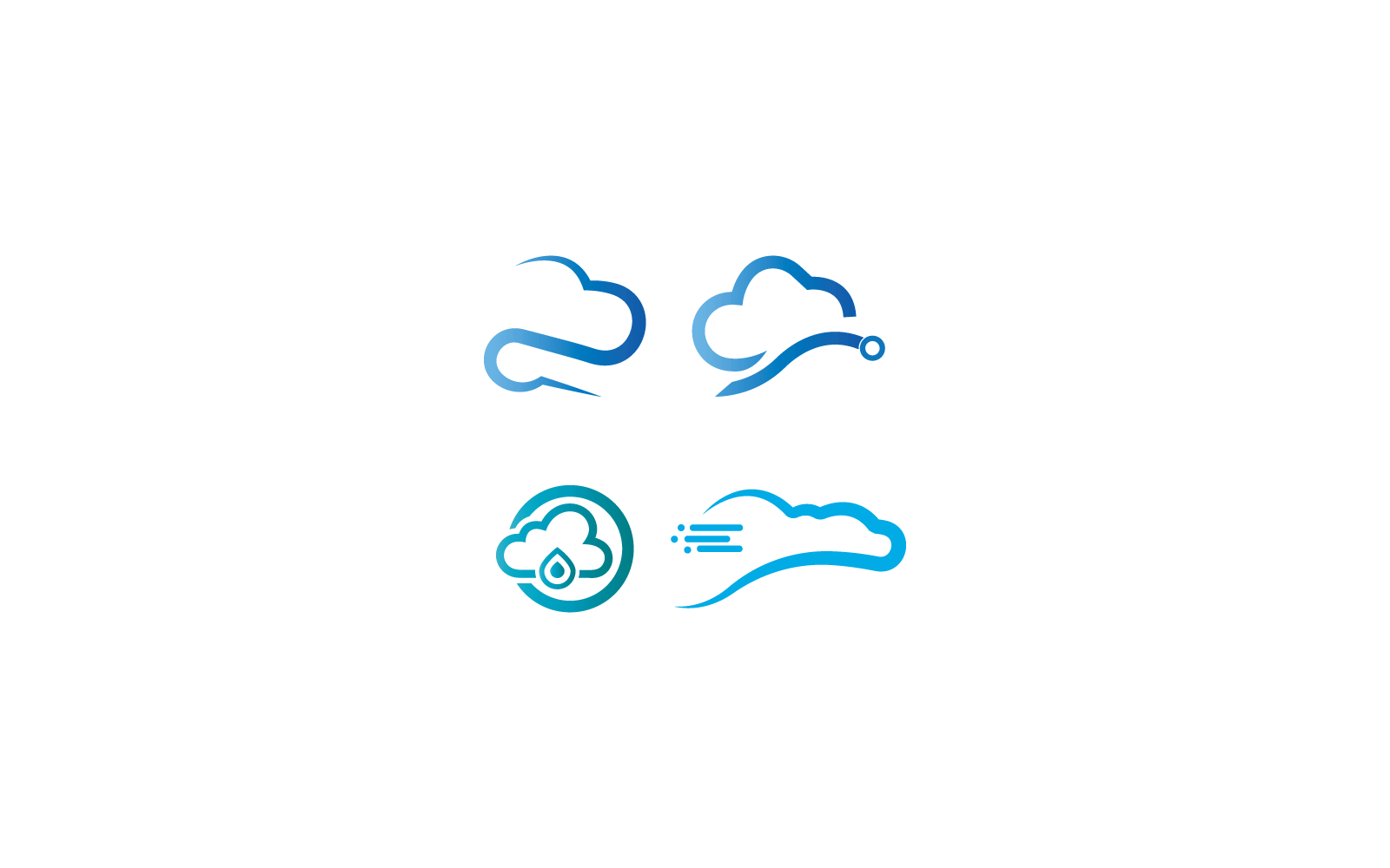 Szablon wektorowej ilustracji ikony logo projektu chmury