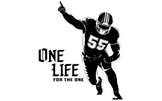 A sports themed logo art illustration