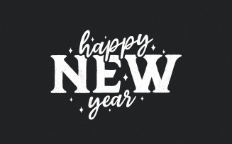 Happy New Year 2025 PNG, Digital Download, Sublimation Design, New Year Shirt PNG, Black and Whie,