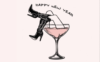 Happy New Year PNG, Cowgirl New Year Png, Groovy Disco Ball Png, Western Sublimation Vintage, Y2K