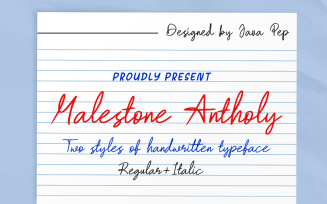 Malestone Antholy / Handwriting type