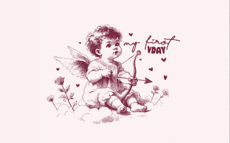 My First Valentine's Day PNG, My 1st Valentines, Baby Valentines PNG, Valentines Day PNG,