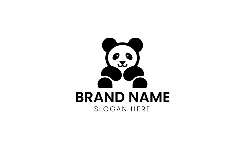 Cute Panda mascot logo-12-572 Logo Template