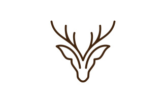 Deer head creative logo design vector 1