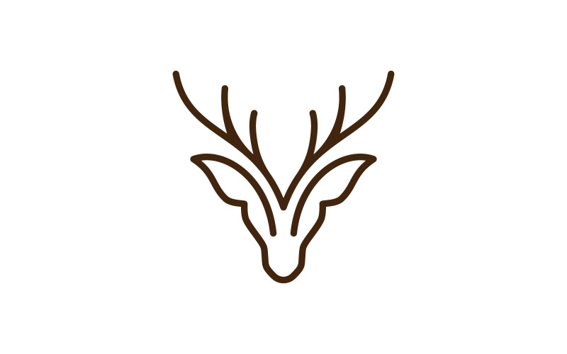 Deer head creative logo design vector 1 Logo Template