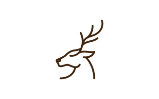 Deer head creative logo design vector 2