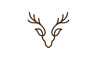 Deer head creative logo design vector 3