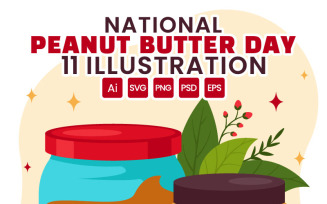 11 National Peanut Butter Day Illustration