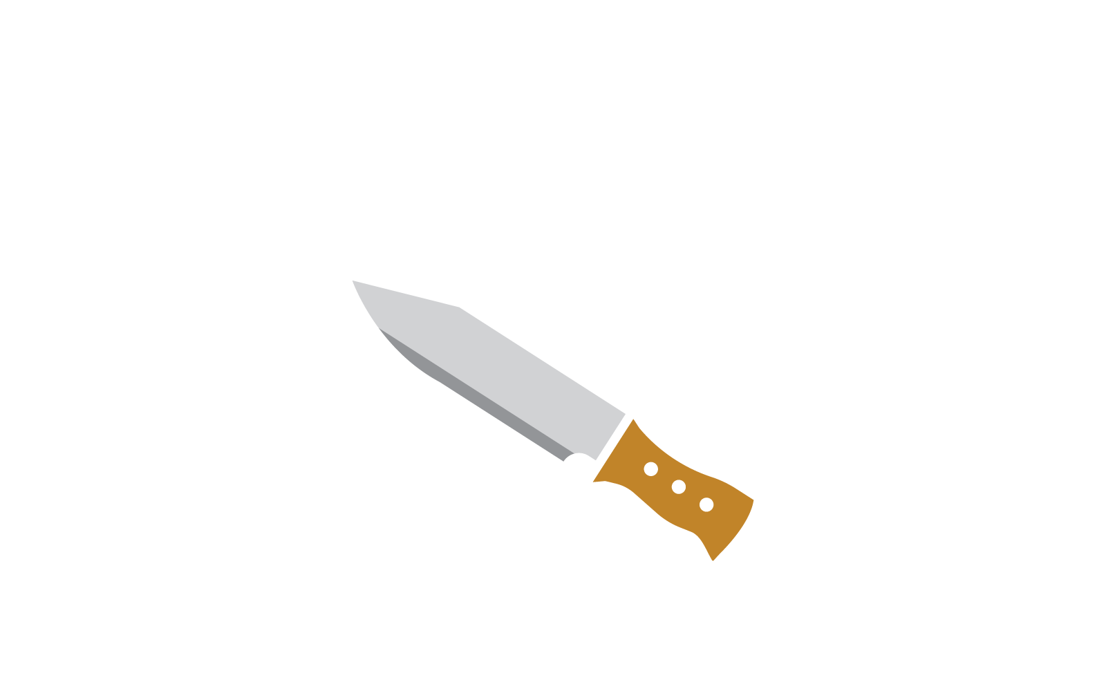 Knife flat design vector icon illustration template