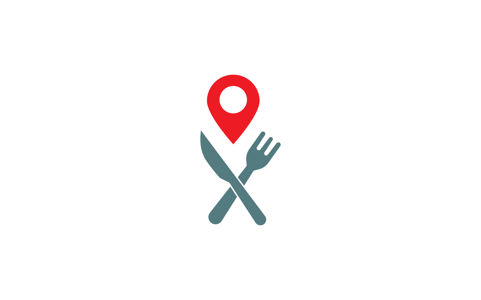 Logo-Symbolvorlage für Gabel und Messer