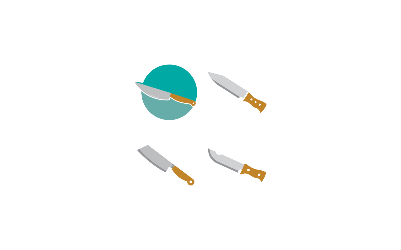 Mes ontwerp logo illustratie vector