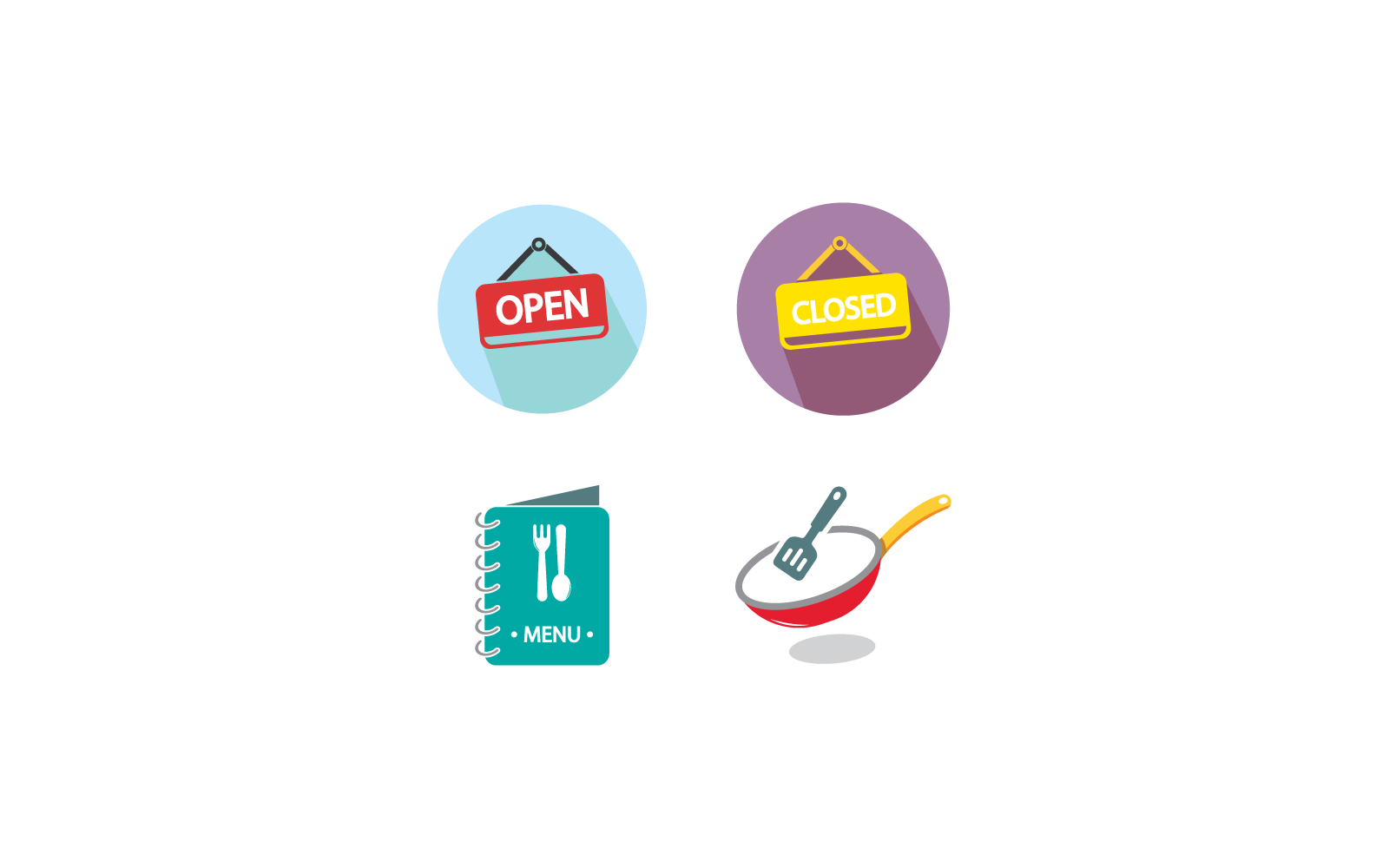Plantilla de ilustración vectorial de diseño de conjunto de iconos de restaurante